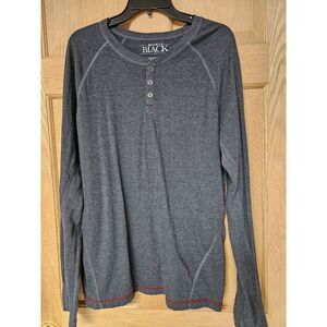 Buckle Black L Athletic Fit LS Black‎ Henley